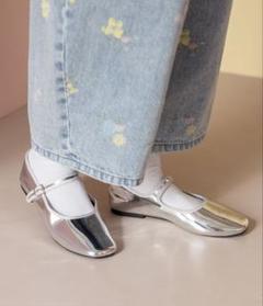 完売色*シルバー*タグ付新品*ニコアンド*niko and*カンフーシューズ*L