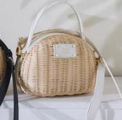 未使用品 Riu Oval basket bag white Rちゃん
