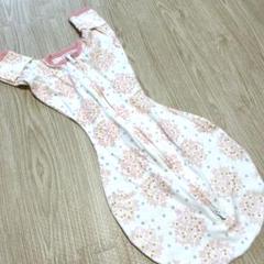 スワルドアップ 花柄　ピンク　ベビー服　おくるみ　50-60size