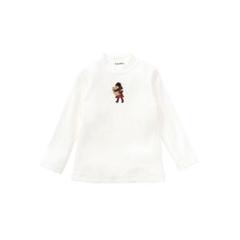 現行品 美品 ファミリア トップス 長袖 Tシャツ ロンT 90サイズ ファミリア トップス 長袖 ハイネックTシャツ ロンT 100 白