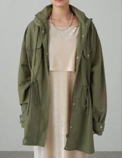 【earthy】新品未使用フーディブルゾン　カーキ