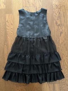 【BURBERRY LONDON】130A 黒フリルワンピース BURBERRY LONDON】130A 黒フリルワンピース