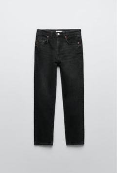 ZARA ブラック ハイウエスト デニムパンツ EUR38のサムネイル