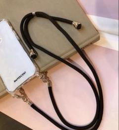 Me% 【ロングタイプ】ロープモバイルストラップ2 ブラック