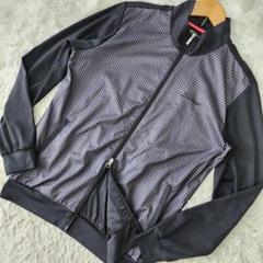 【美品/L】タイトリスト ナイロンジャケット ダブルジップ チェック ゴルフ