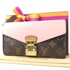 【美品】ルイヴィトン ポルトフォイユ パラス ピンク モノグラム 長財布 レア