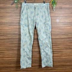 シュカグローバルワーク パンツ ズボン Mサイズ 灰色 グレー 花柄