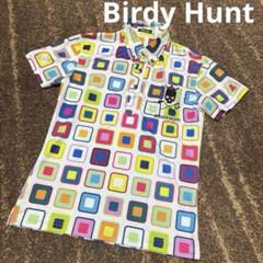 極美品BirdyHunt バーディーハント メンズ ゴルフ シャツ総柄S※実寸M