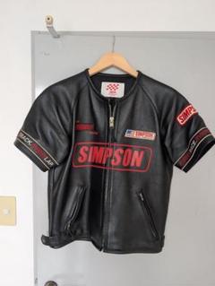 レア本革　ヴィンテージ　シンプソン　ライダース　ジャケット SIMPSON シンプソン ライダースジャケット バイクウェア