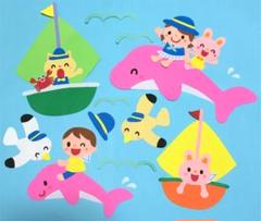 壁面飾り 壁面 夏 海 7月 8月 保育園 幼稚園