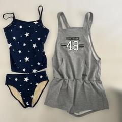 星柄ネイビー水着セット（タンクトップ・ビキニ）