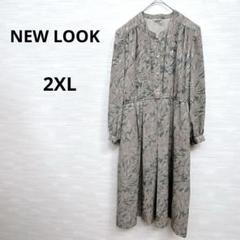 美品★NEW LOOK ロングワンピース W82 昭和レトロ 花柄　2XL