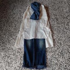 美品 作家作製 Aライン リネン ワンピース 後染め D&DEPARTMENT - メルカリ