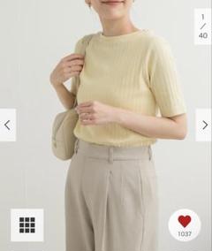 針抜き半袖カットソー