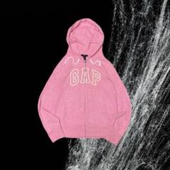 GAP ギャップ ジップアップパーカー M ピンク パーカー - メルカリ