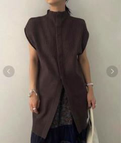 Ameri　SHOULDER RIB KNIT VEST