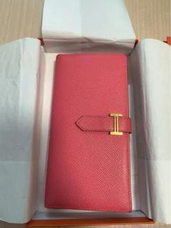エルメス　ベアン　ローズアザレ　長財布　エプソンのサムネイル