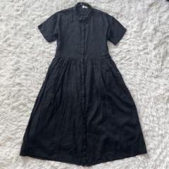 【美品✨】a+koloni 2WAYロングワンピース コットンリネン黒 羽織り 美品✨】a+koloni 2WAYロングワンピース コットンリネン黒