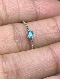 天然パライバトルマリン　ブラジル産　0.15ct グリニッシュブルー