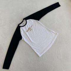 アシックス 東京マラソン2007 Tシャツ 白 黒 ラグラン 半袖 サイズM