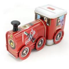 当時物 コカコーラ 機関車 ブリキ 缶ケース レトロ Coke