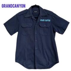 GRAND CANYON 半袖 ワークシャツ M ネイビー