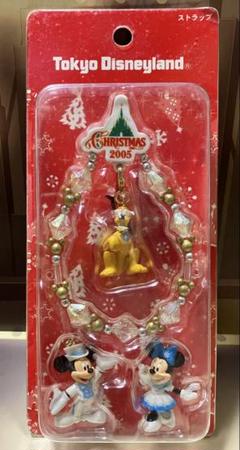 ミッキー＆ミニー＆プルート ストラップ 「クリスマス・ファンタジー2005」