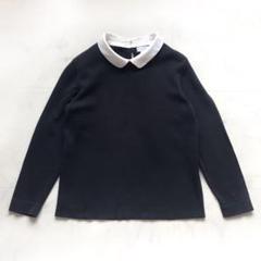 マッキントッシュフィロソフィー 2WAY襟付き コットンニットプルオーバー紺 M m82608972349_1.jpg?1744202656