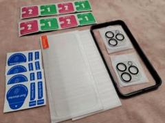 iPhone 15 Pro ガイド枠付き フィルム 2枚+保護レンズ2枚
