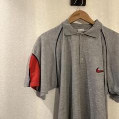 古着tシャツ Nike ポロシャツ グレー/レッド