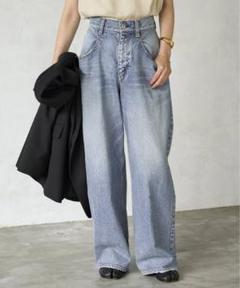 【極美品】Plage プラージュ  センタープレスデニム インディゴ  32 plage（プラージュ）の「ストレッチセンタープレスクロップド