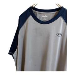 送料無料　Rawlings Tシャツ ワンポイントロゴ　グレー　ブラック　XL