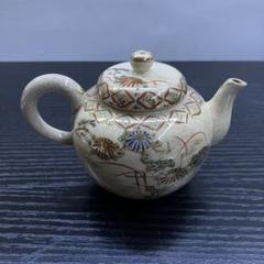 骨董　古薩摩　薩摩焼　精密絵付け　画作品　急須　茶器　湯呑み　各１客２種 骨董 古薩摩 薩摩焼 精密絵付け 画作品 急須 茶器 湯呑み 各1客2種