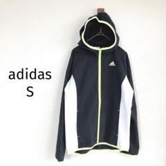 アディダス adidas パーカー【S】刺繍ロゴ プリントロゴ レディース