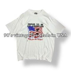 90s【USA】ミリタリー支援vintageTシャツ シングルステッチXL