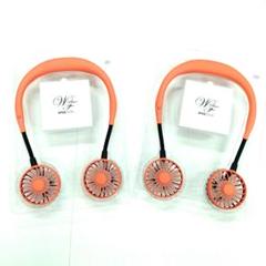 新品★涼しい~♪Wファン ハンズフリーポータブル扇風機 2個セット