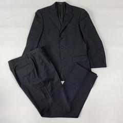 美品 Savile Row スーツ ウール100 ブラック *cc65
