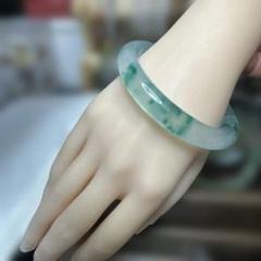 美品/希少】石英質翡翠バングル 約62mm(本翡翠ではありません
