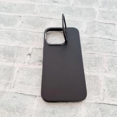 そ　iPhone16pro ケース　黒　軽量　スタンド　カメラ　さらさら