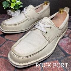 ROCKPORT ロックポート 27 デッキシューズ アイボリー adidas