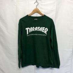 【珍品】vintage thrasher Tシャツ 80's スラッシャー USA製 80s THRASHER MAG Logo Print S/S Tee 白 L スラッシャー