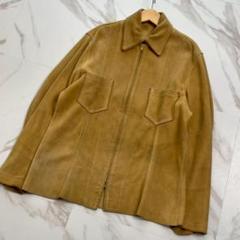 70s 希少 ヴィンテージ　NORM THOMPSON　スエード　レザーシャツ