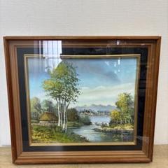 風景画 油彩画 金属フレーム 風景画 油彩画 金色フレーム 約30x40cm - メルカリ