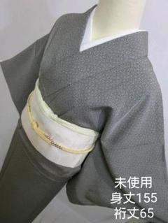 身丈155 裄丈65 未使用 江戸小紋 ちりめん 正絹 着物 古今堂#836のサムネイル