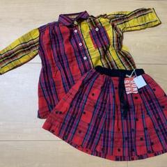 JUNK STORE セットアップ　ジャンクストア　シャツ　スカート　柄