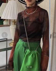 美品 AMERI MIRANDA TAIDAI SHEER TURTLE TOP