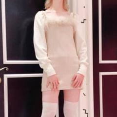 リルリリー フェザーファーキャミドレス　ワンピース lilLilly（リルリリー）の「フェザーファーキャミドレス