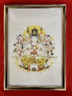 肉筆仏画 月天（がってん）掛軸 蓮華仏画工房作Belanja di