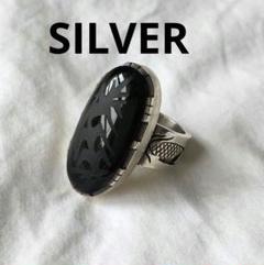 ビンテージ　オニキス　インタリオ　シルバー　リング　SILVER　インディアン