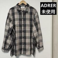 未使用【ADRER】アドラー　ドルマンスリーブオープンカラーシャツ　ベージュ　L